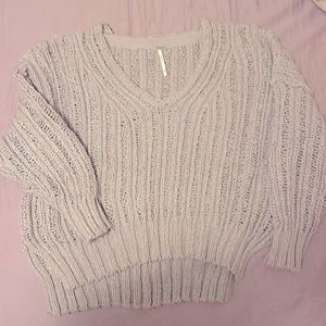 XS Free people knit sweater Maybe worn twice Mauve/purple color Great condition